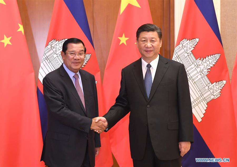 CHINA-BEIJING-XI JINPING-CAMBODIAN PM-MEETING (CN)