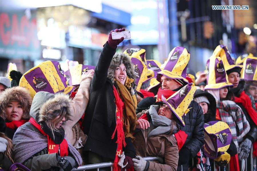 U.S.-NEW YORK-TIMES SQUARE-NEW YEAR CELEBRATION