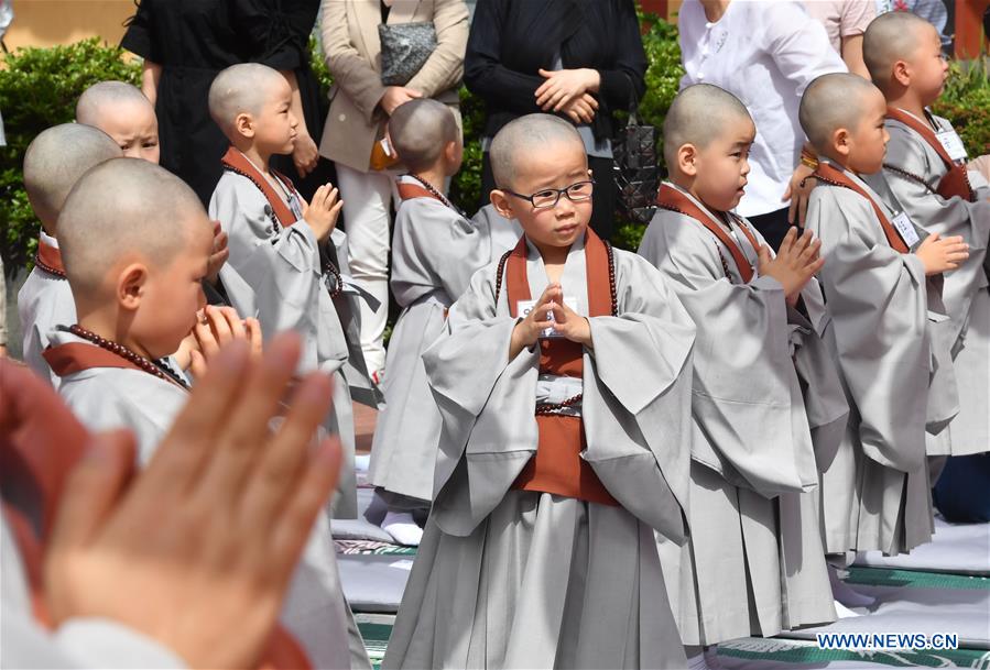 SOUTH KOREA-PUSAN-BOY MONK-HAIRCUT