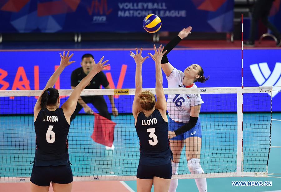 (SP)CHINA-JIANGMEN-FIVB VOLLEYBALL NATIONS LEAGUE 2018-WOMEN-USA VS RUS (CN)