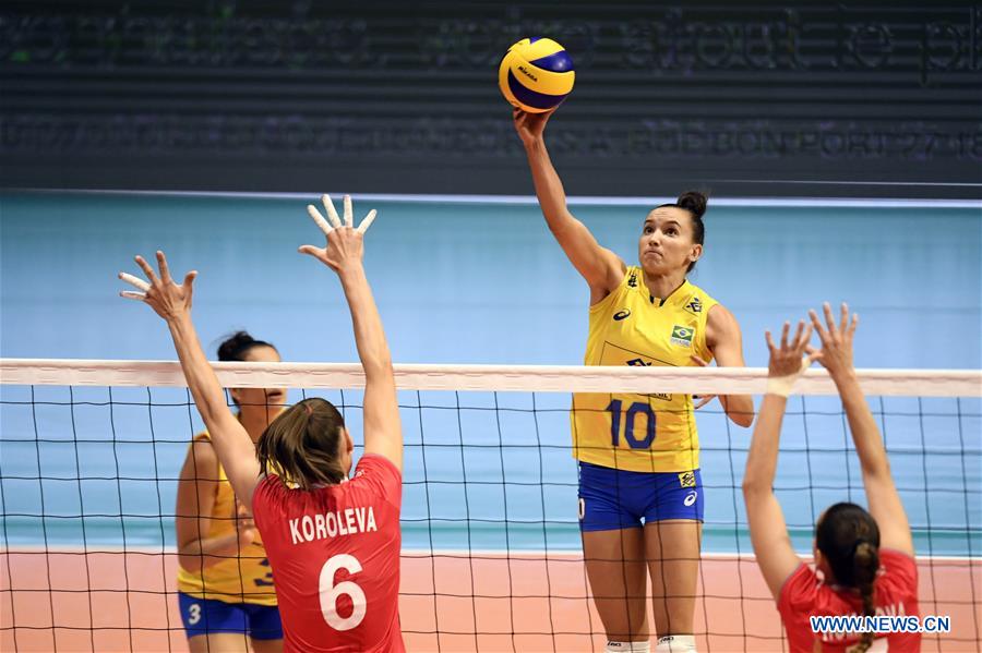 (SP)SWITZERLAND-MONTREUX-VOLLEYBALL-BRAZIL VS RUSSIA