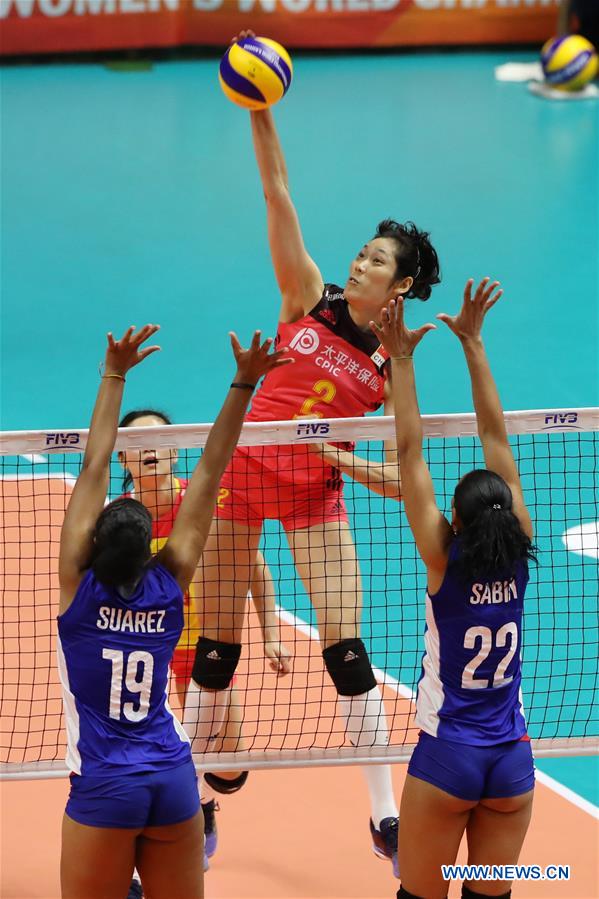 (SP)JAPAN-SAPPORO-VOLLEYBALL-WOMEN'S WORLD CHAMPIONSHIP-CHINA VS CUBA