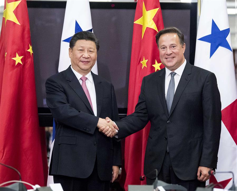 PANAMA-CHINA-XI JINPING-JUAN CARLOS VARELA-TALKS