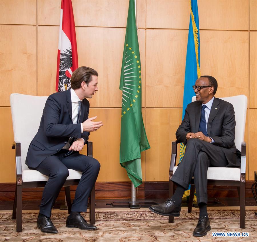 RWANDA-KIGALI-AUSTRIA-CHANCELLOR-VISIT