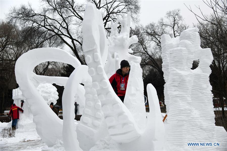 CHINA-HARBIN-SNOW SCULPTURE (CN)  