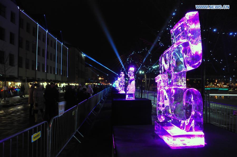 LATVIA-JELGAVA-ICE SCULPTURE-FESTIVAL