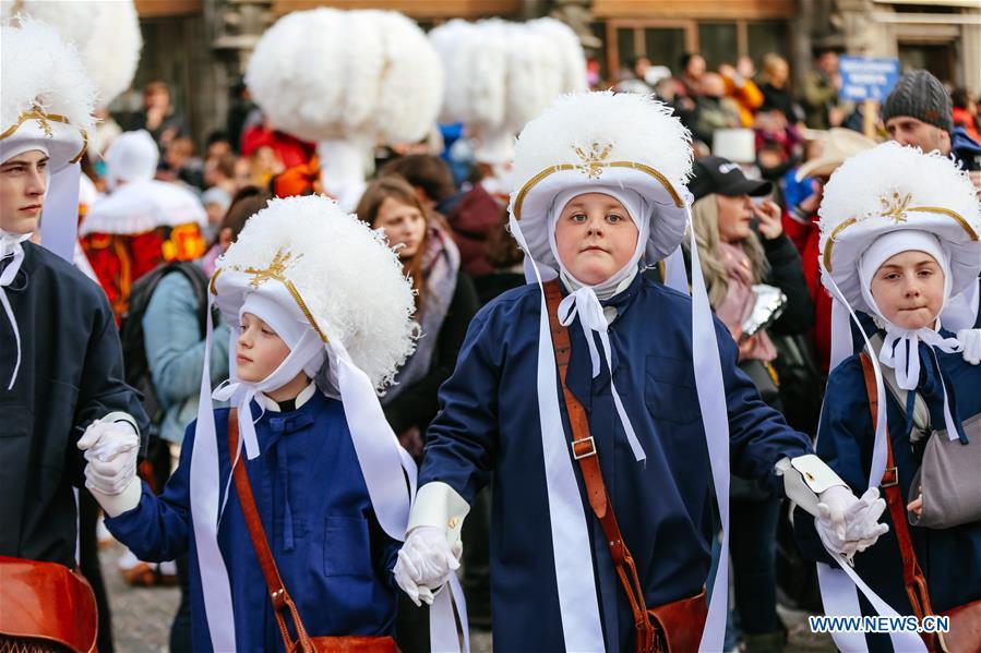 BELGIUM-BINCHE-CARNIVAL-PARADE