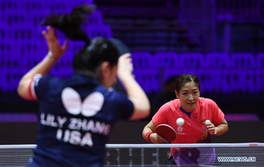 (SP)HUNGARY-BUDAPEST-TABLE TENNIS-CHAMPIONSHIPS-PRACTICE