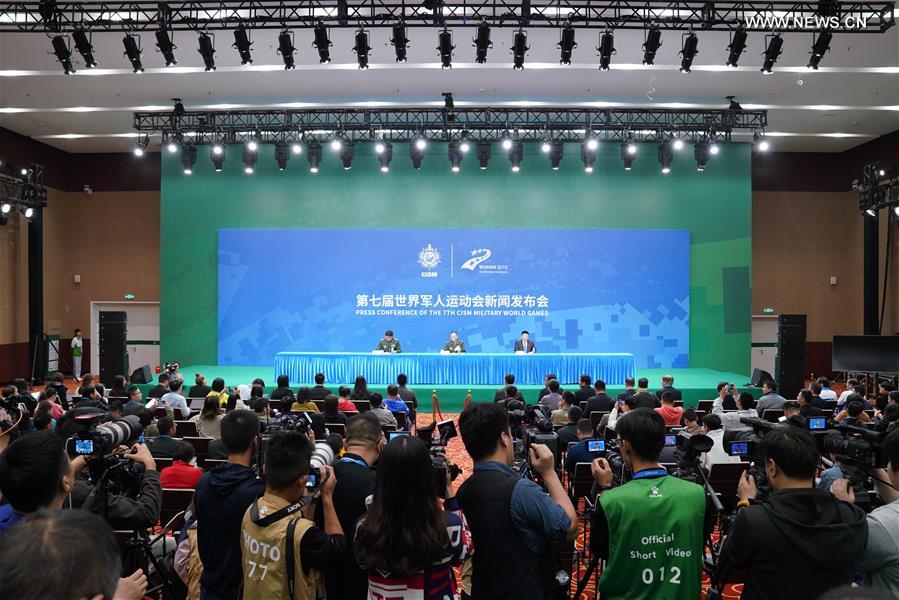 (SP)CHINA-WUHAN-7TH MILITARY WORLD GAMES-MAIN MEDIA CENTER