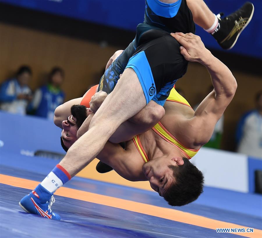 (SP)CHINA-WUHAN-7TH MILITARY WORLD GAMES-WRESTLING