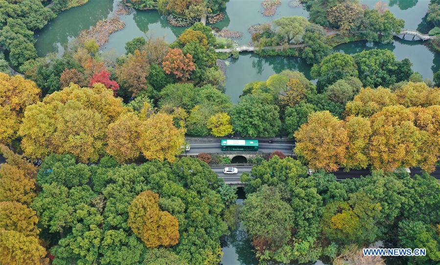 CHINA-ZHEJIANG-HANGZHOU-WEST LAKE-AERIAL VIEW (CN)