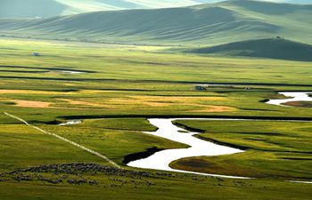 Aerial view of Hulunbuir in China's Inner Mongolia