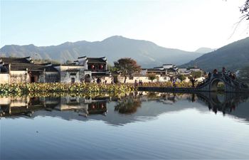 Scenery of Hongcun Village scenic spot in Yixian County, E China